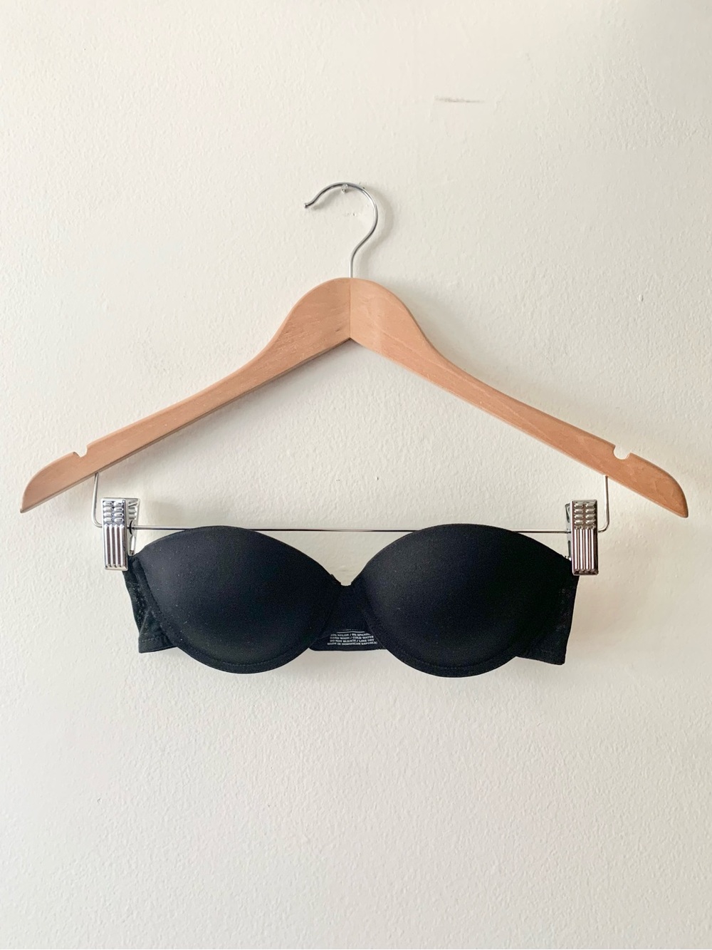 NEW Lulalu Black Strapless Push Up Bra